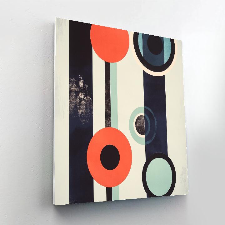 Kazimir Malevich Inspired Orbiting Planes Numbered painting kits