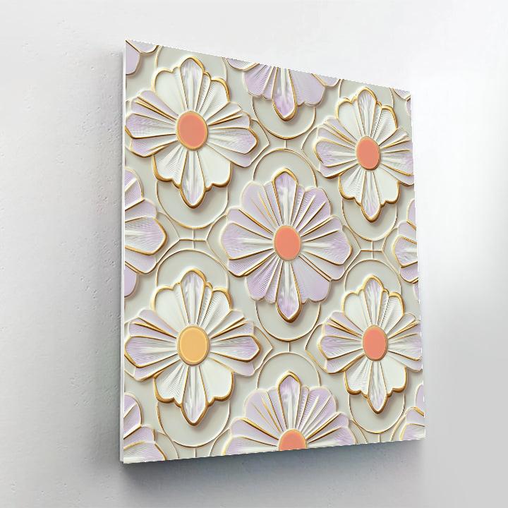 Alphonse Mucha Inspired Dawn Of Petal Geometry painting number kit