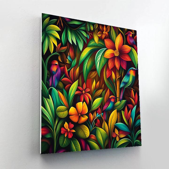 Frida Kahlo Inspired Enchanted Jungle paint by numbers