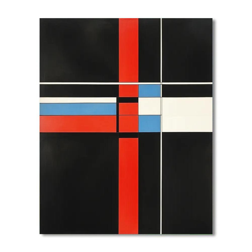 Kazimir Malevich Inspired Orbital Silence Number painting