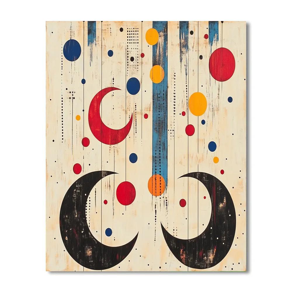 Joan Miró Inspired Lunar Melody painting number kit