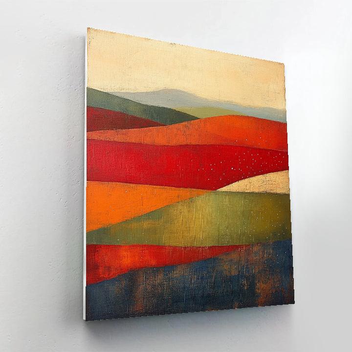 Paul Klee Inspired Rhythmic Landscape Paint by numbers art