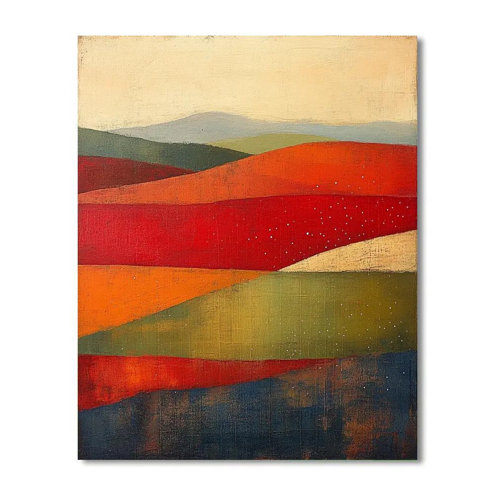 Paul Klee Inspired Rhythmic Landscape Paint by numbers art