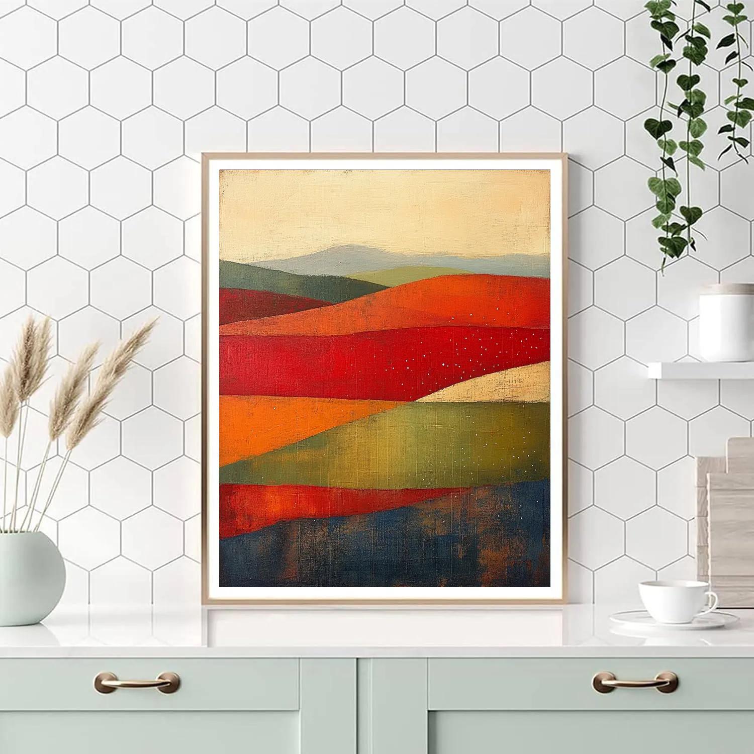 Paul Klee Inspired Rhythmic Landscape Paint by numbers art