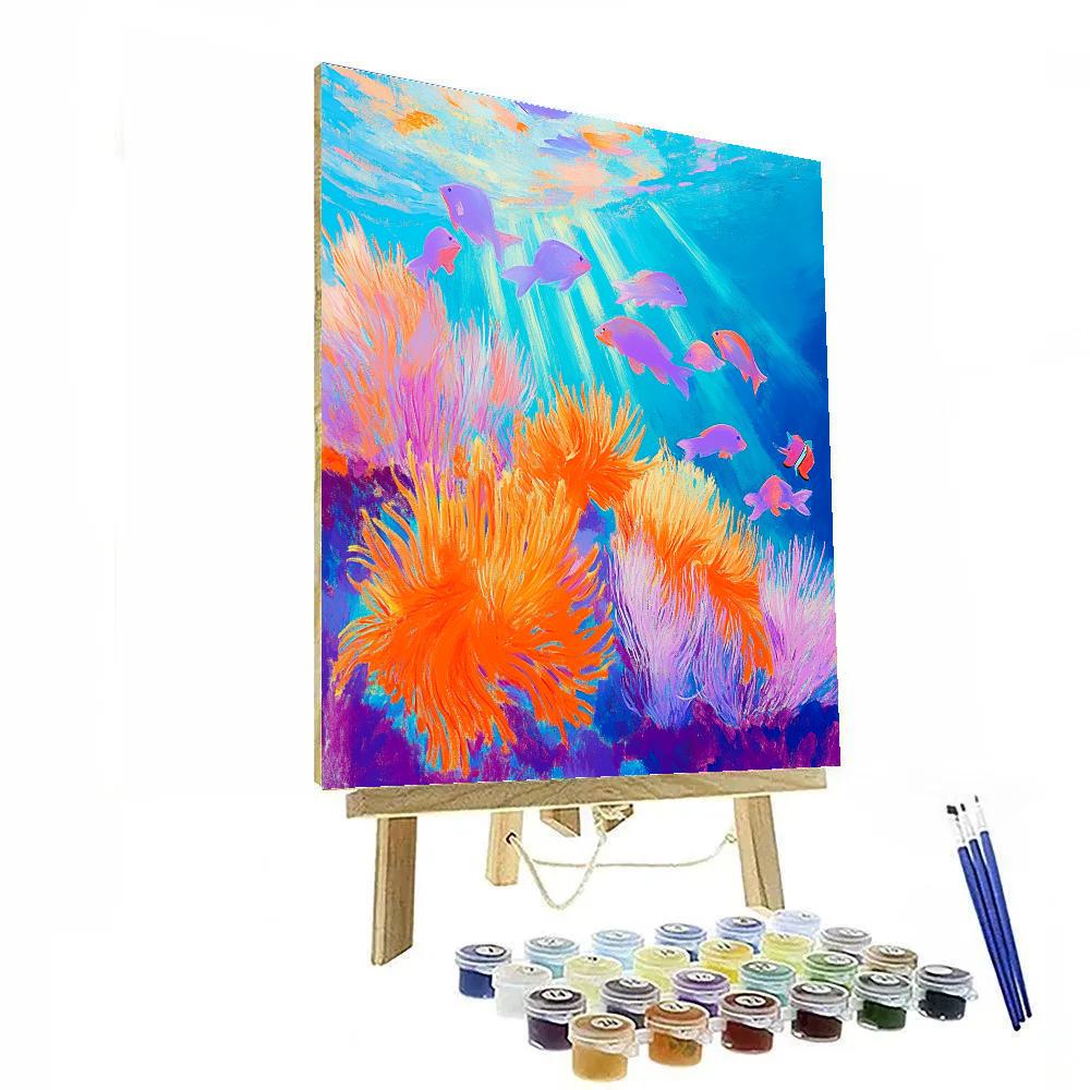 Edgar Degas Inspired Coral Reef Ballet DIY paint by numbers