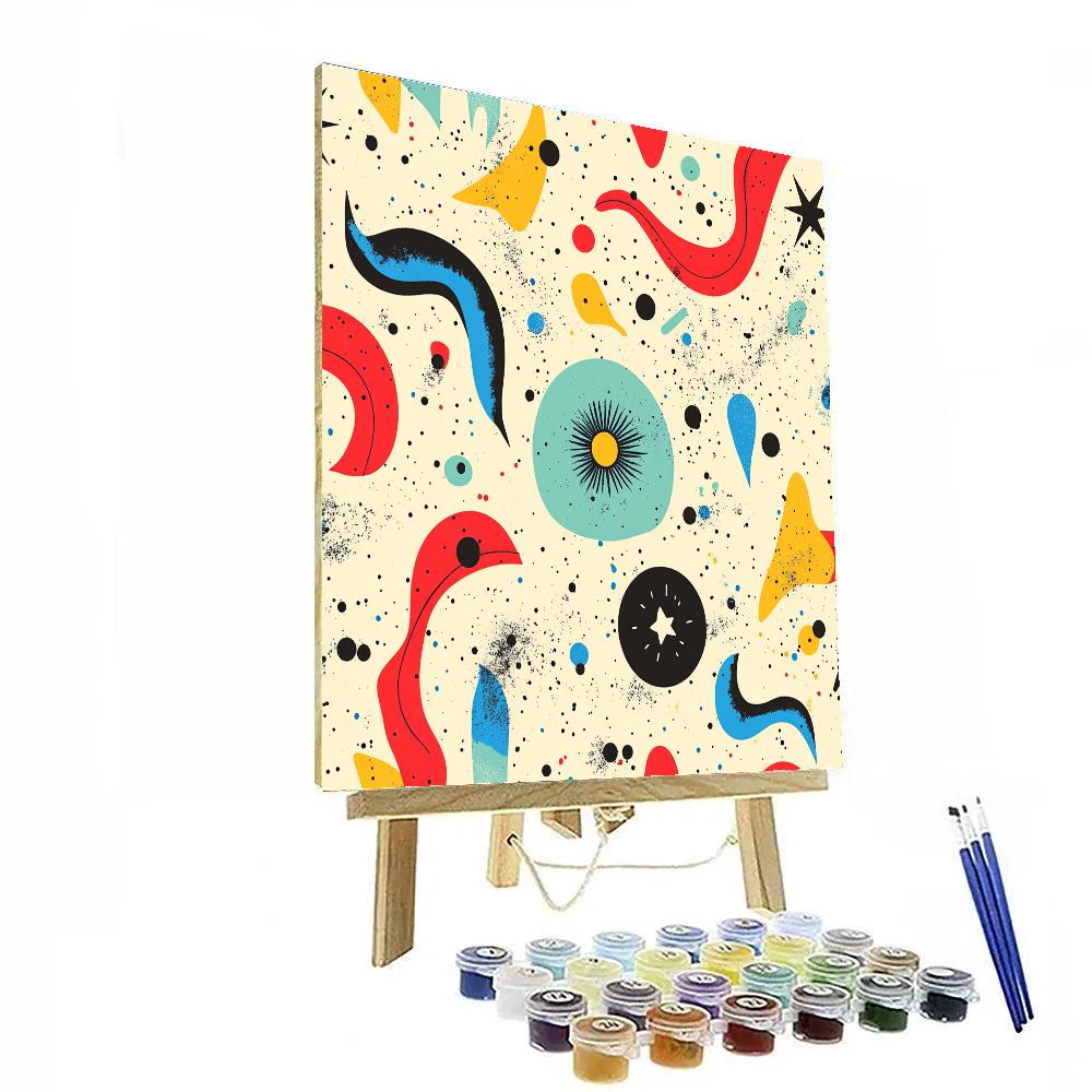 Joan Miró Inspired Nebula Playground paint by numbers