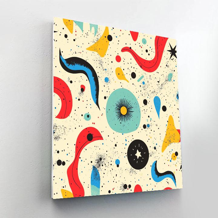 Joan Miró Inspired Nebula Playground paint by numbers