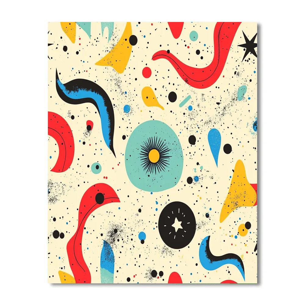 Joan Miró Inspired Nebula Playground paint by numbers