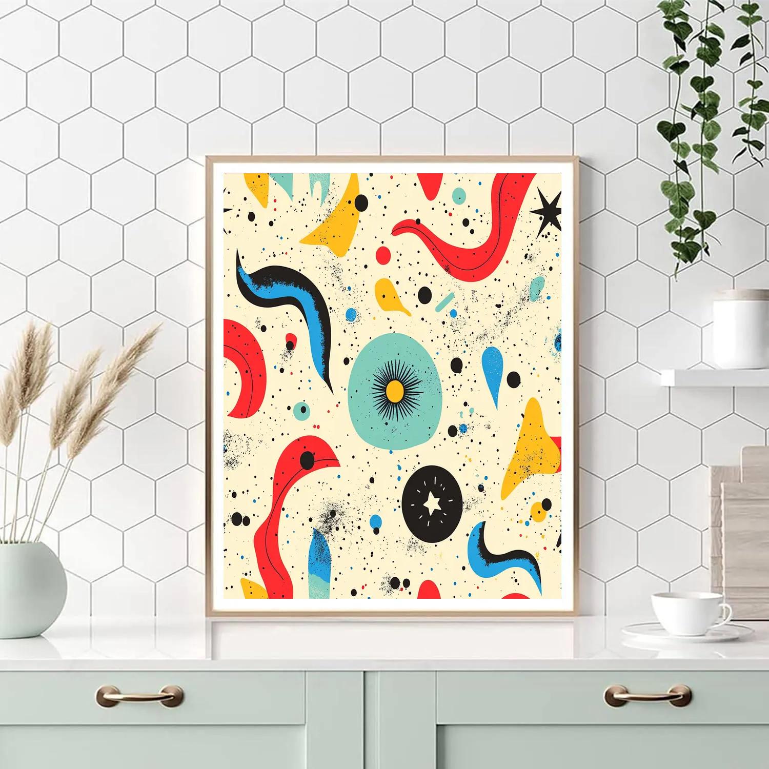 Joan Miró Inspired Nebula Playground paint by numbers