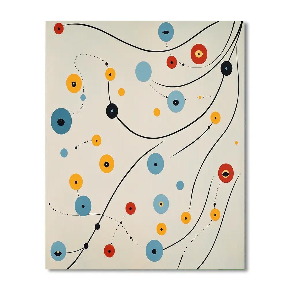 Joan Miró Inspired Silent Constellation paint by number