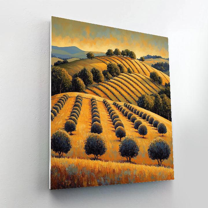 Paul Cézanne Inspired Provençal Orchard Dusk DIY paint by numbers