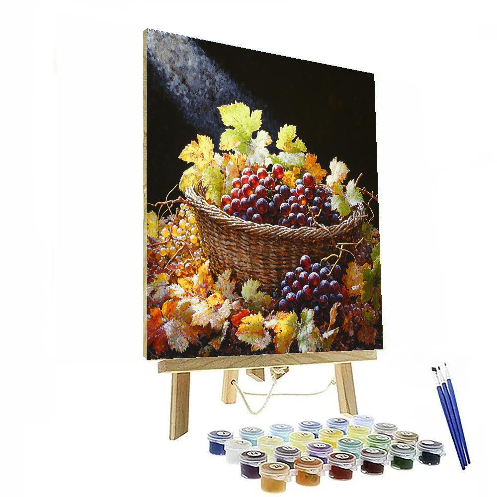 Caravaggio Inspired Fading Vineyard Bounty paint by numbers