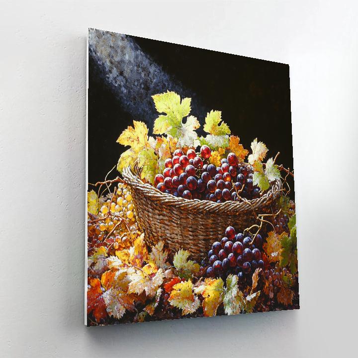 Caravaggio Inspired Fading Vineyard Bounty paint by numbers