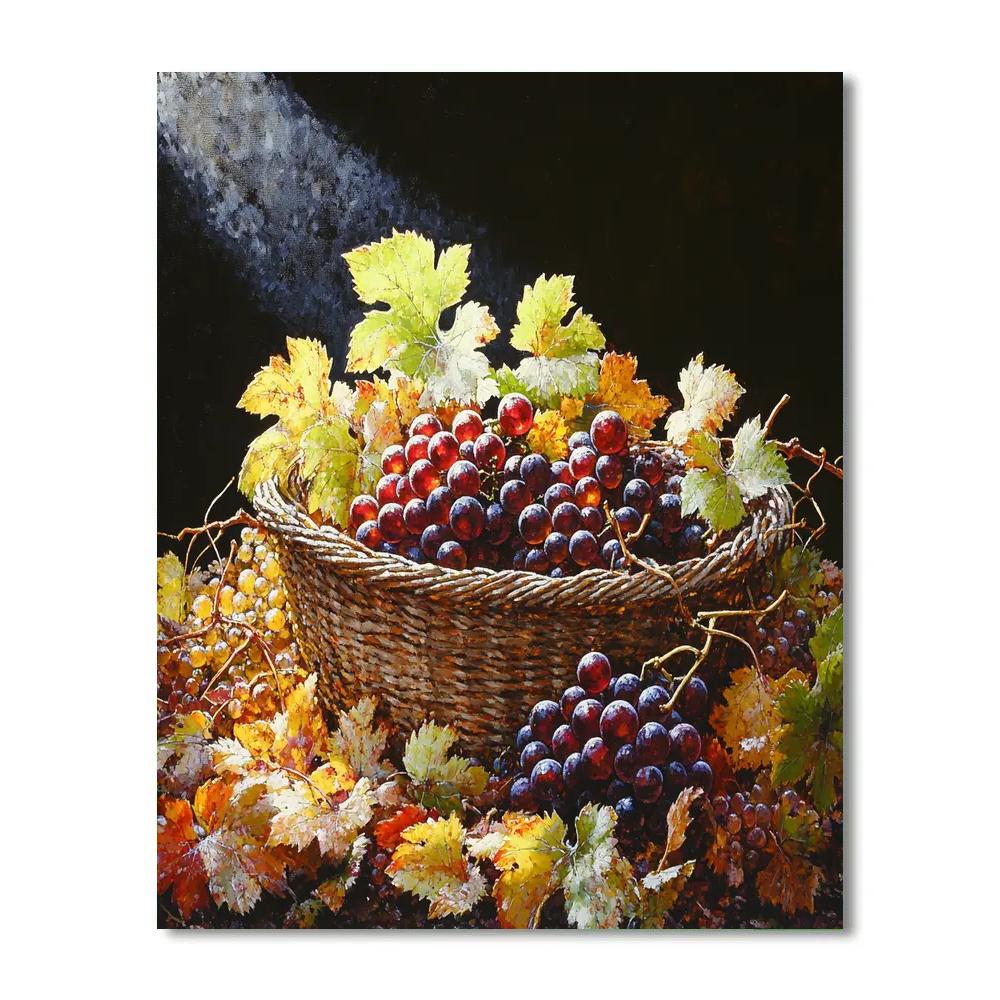 Caravaggio Inspired Fading Vineyard Bounty paint by numbers