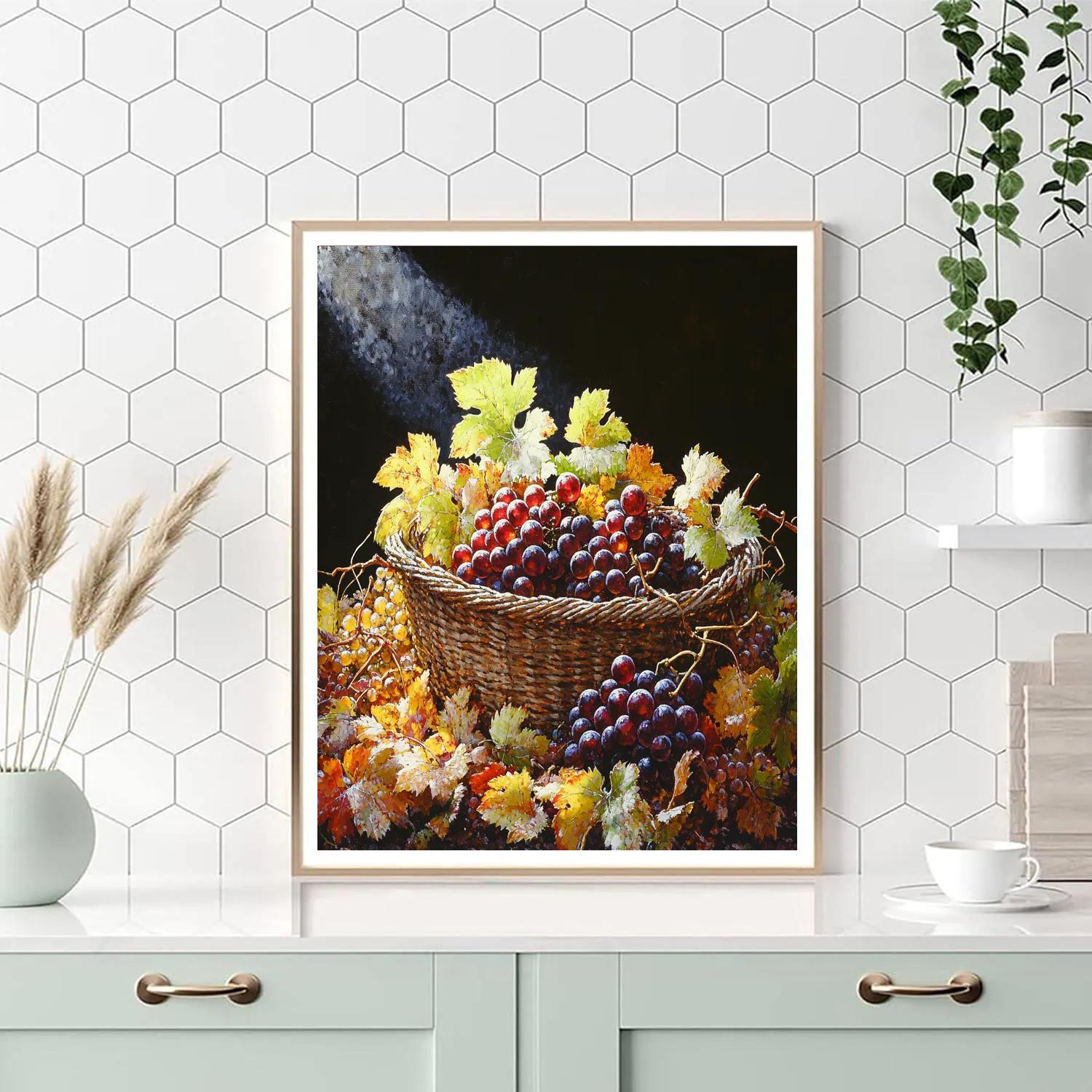 Caravaggio Inspired Fading Vineyard Bounty paint by numbers