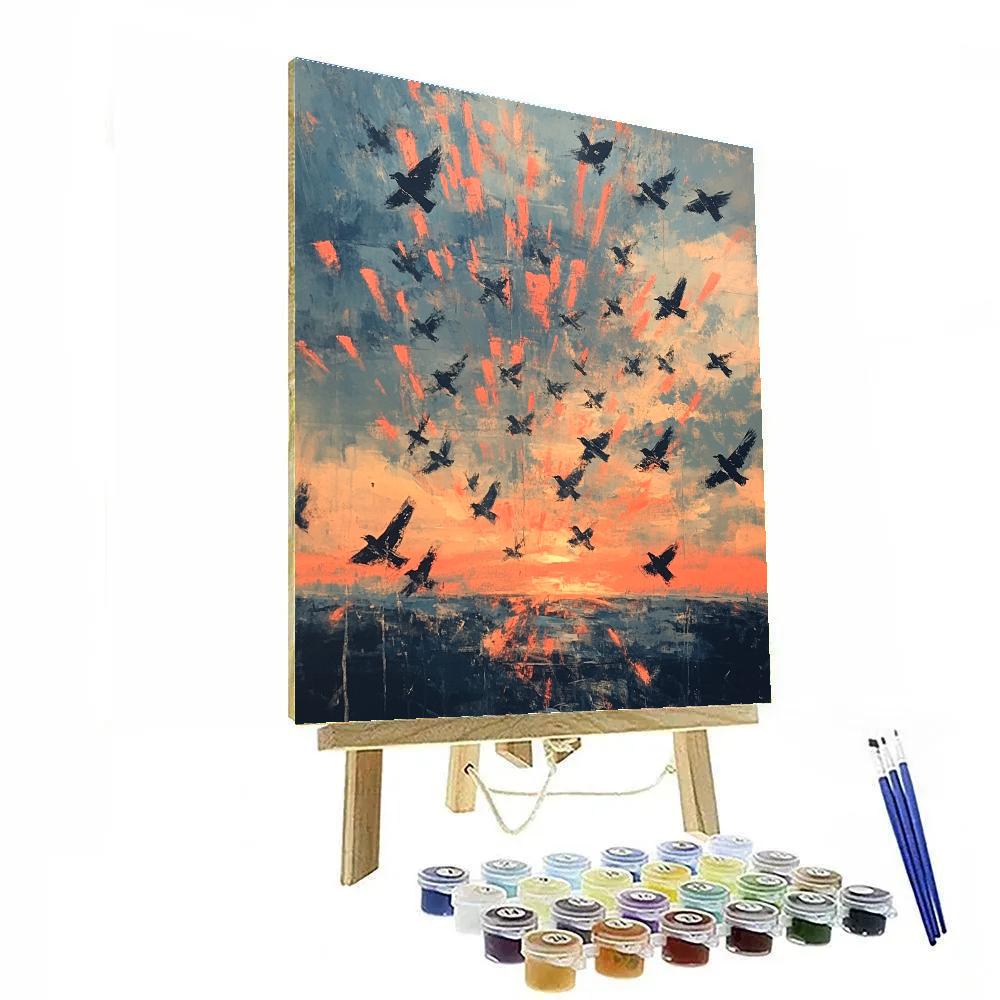 Edgar Degas Inspired Midnight Migration painting number kit