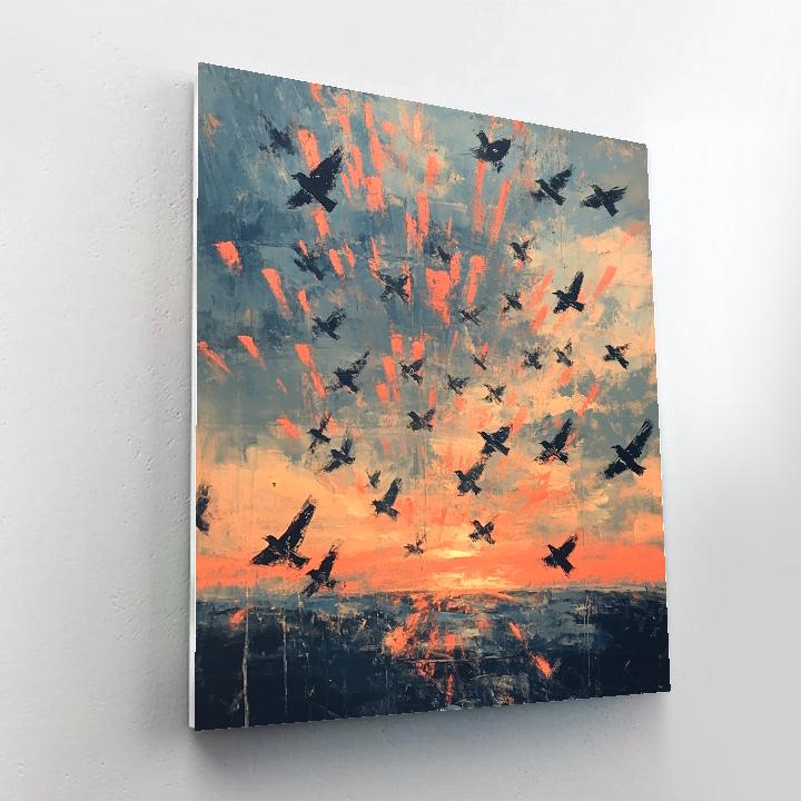 Edgar Degas Inspired Midnight Migration painting number kit