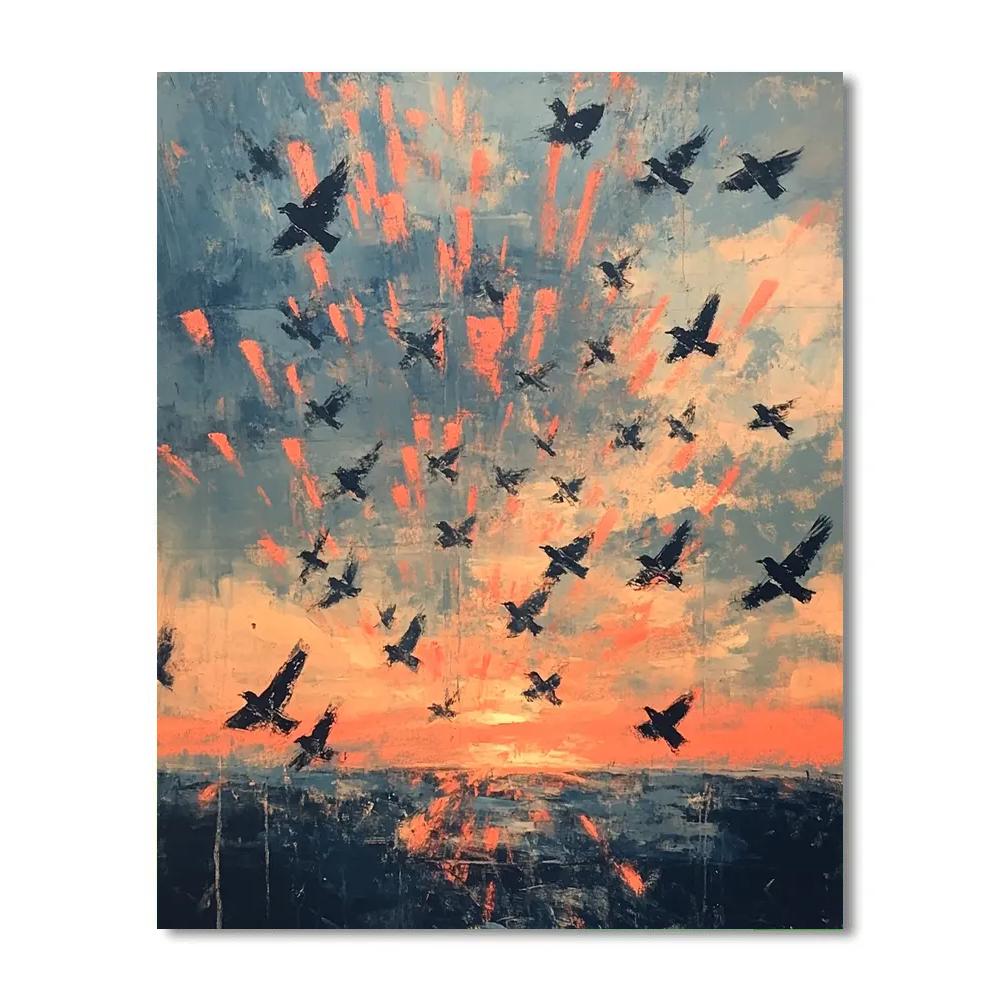Edgar Degas Inspired Midnight Migration painting number kit