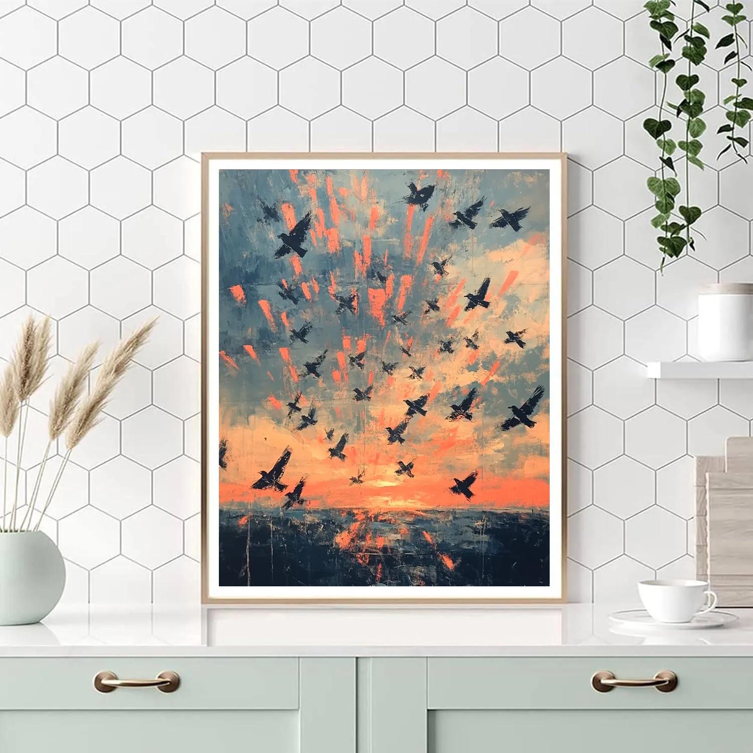 Edgar Degas Inspired Midnight Migration painting number kit