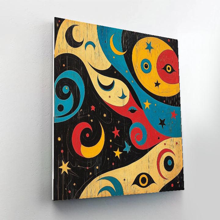 Joan Miró Inspired Cosmic Harmony DIY paint by numbers