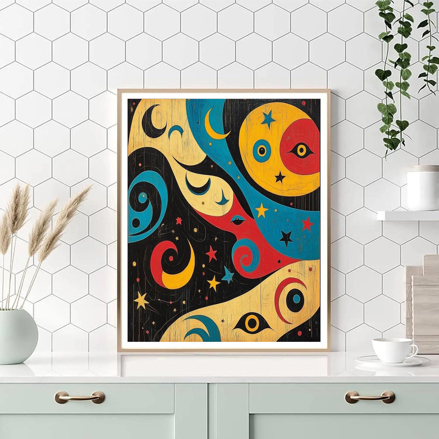 Joan Miró Inspired Cosmic Harmony DIY paint by numbers