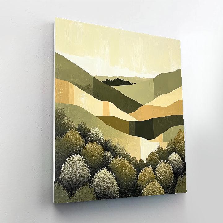 Paul Cézanne Inspired Geometric Valley Study Number painting