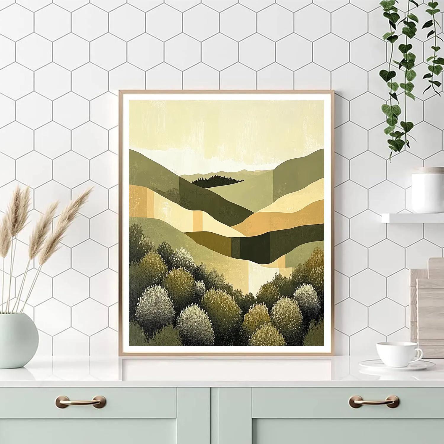 Paul Cézanne Inspired Geometric Valley Study Number painting