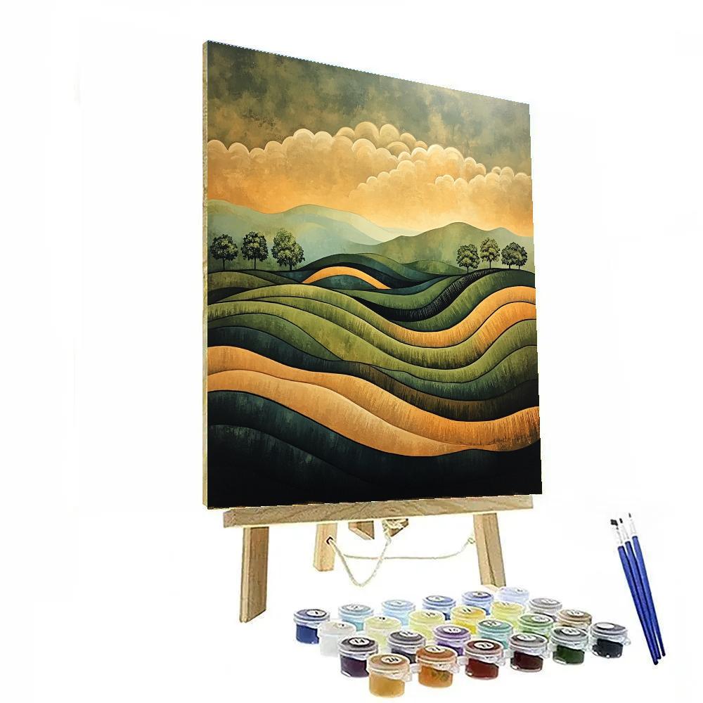 Nandalal Bose Inspired Monsoon Fields Paint by numbers kits