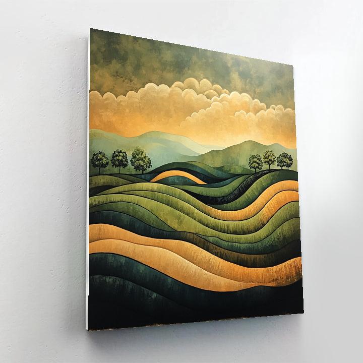 Nandalal Bose Inspired Monsoon Fields Paint by numbers kits