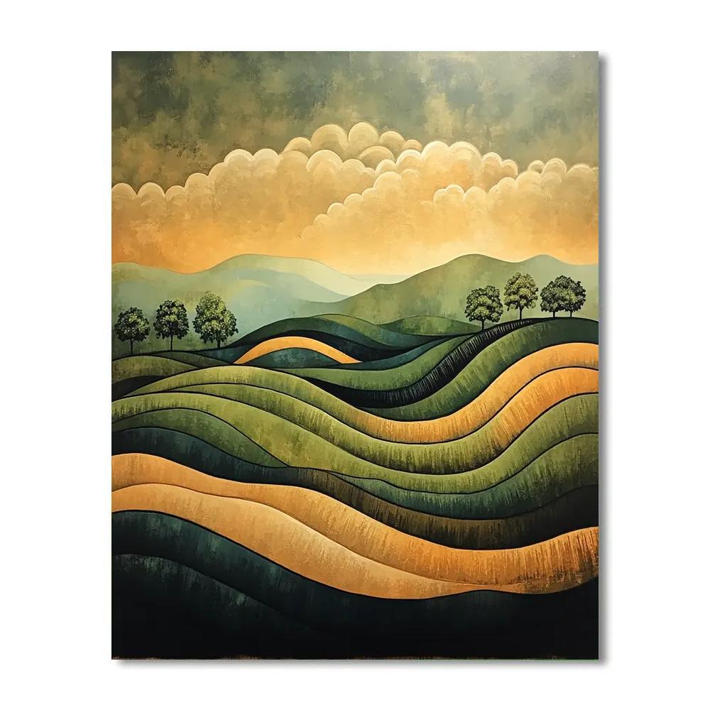 Nandalal Bose Inspired Monsoon Fields Paint by numbers kits