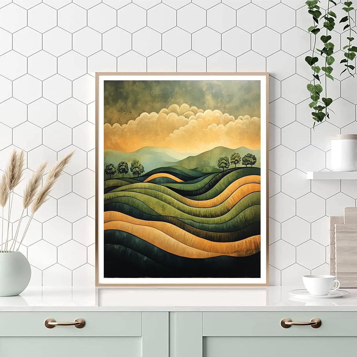 Nandalal Bose Inspired Monsoon Fields Paint by numbers kits