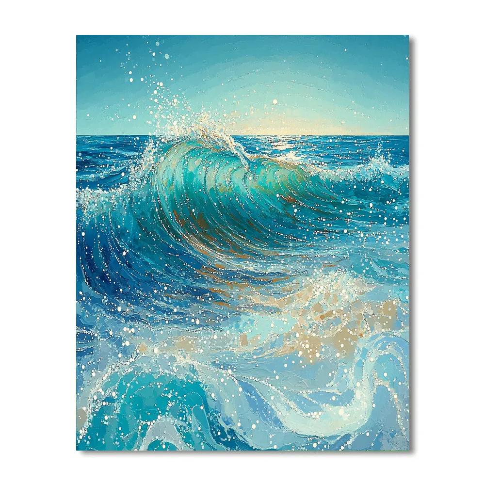 Georges Seurat Inspired Tidal Symphony paint by numbers