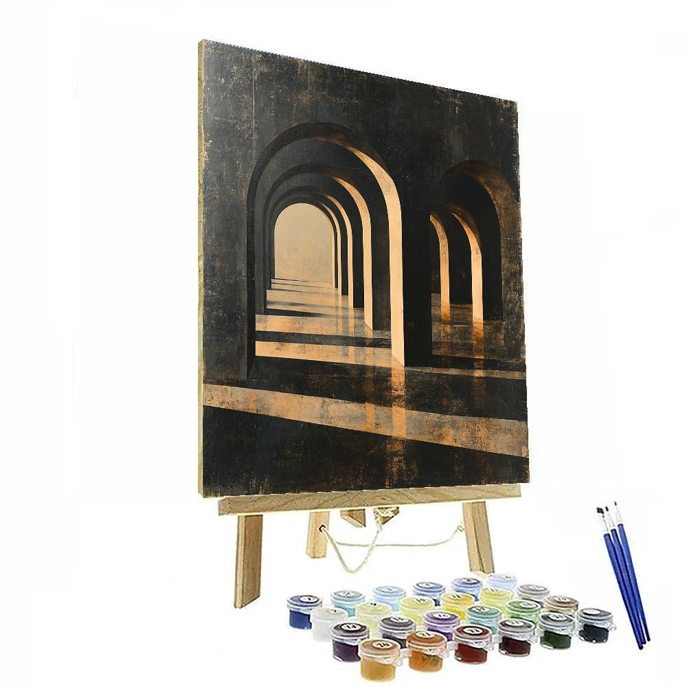 Michelangelo Inspired Meteor Archways Number painting