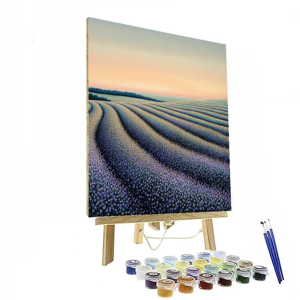 Georges Seurat Inspired Lavender Dusk DIY paint by numbers