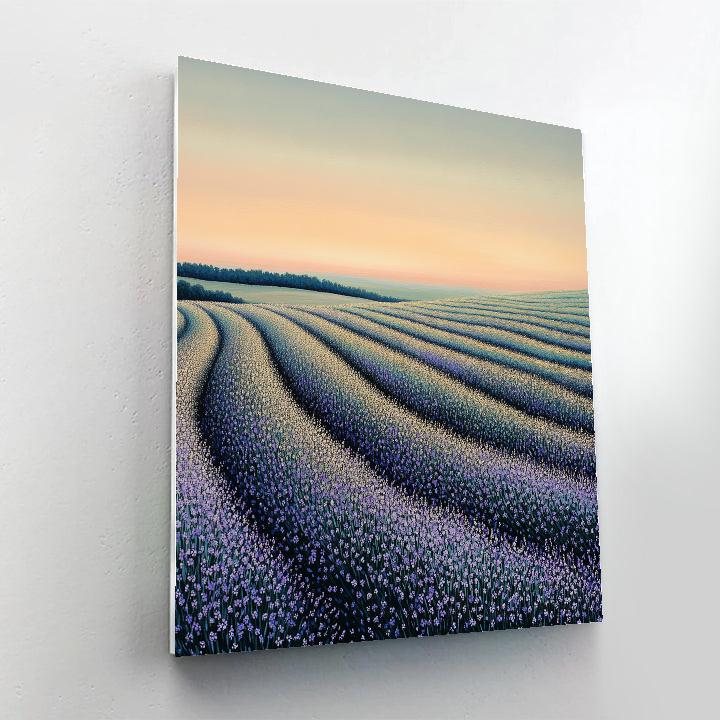 Georges Seurat Inspired Lavender Dusk DIY paint by numbers