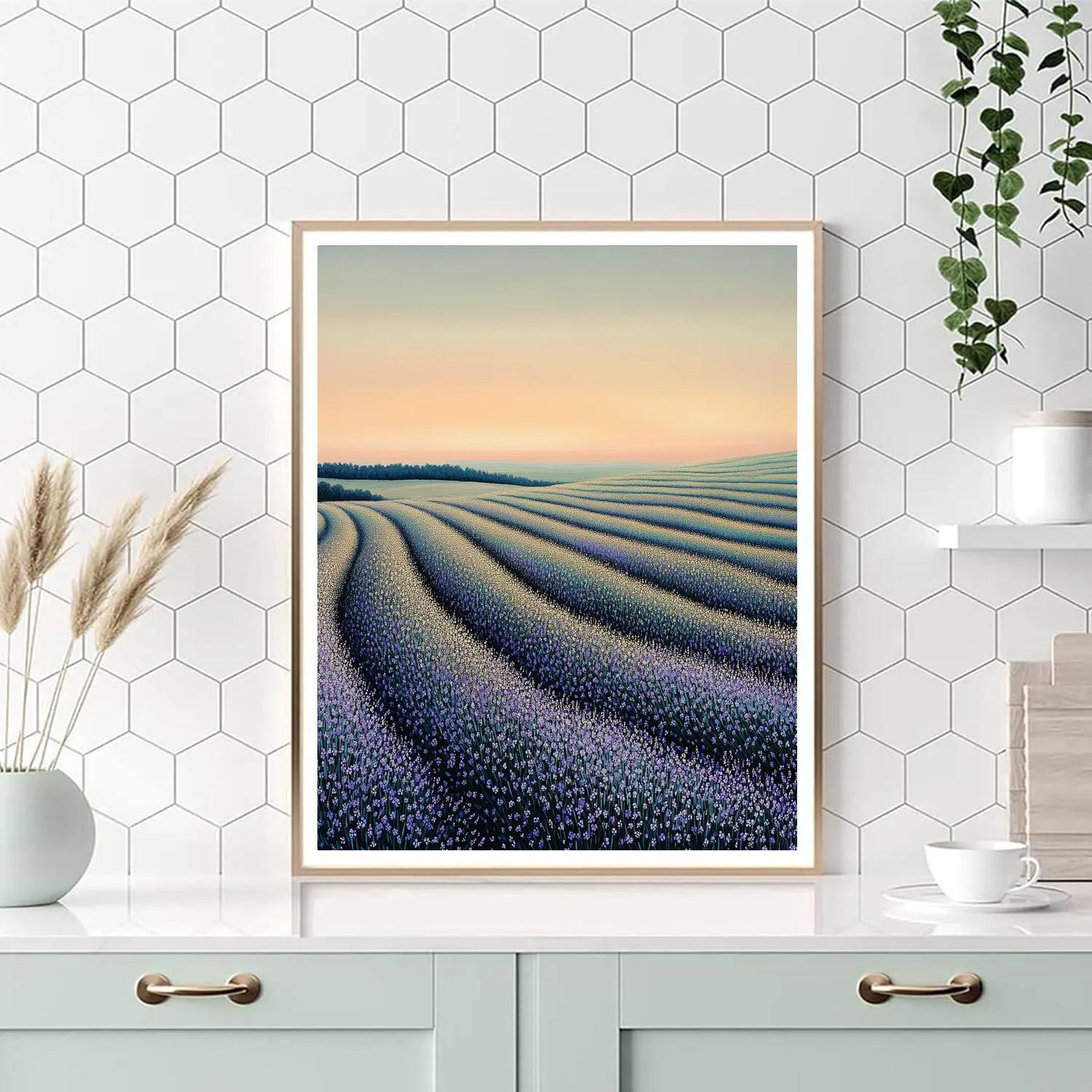 Georges Seurat Inspired Lavender Dusk DIY paint by numbers
