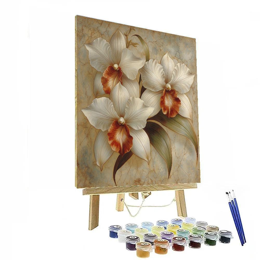 Michelangelo Inspired Marble Orchids paint by color