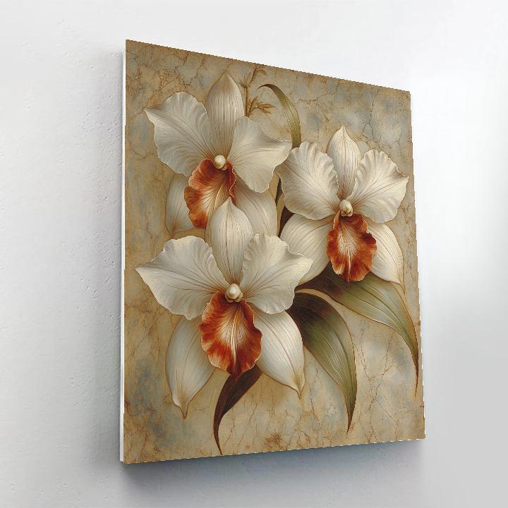 Michelangelo Inspired Marble Orchids paint by color