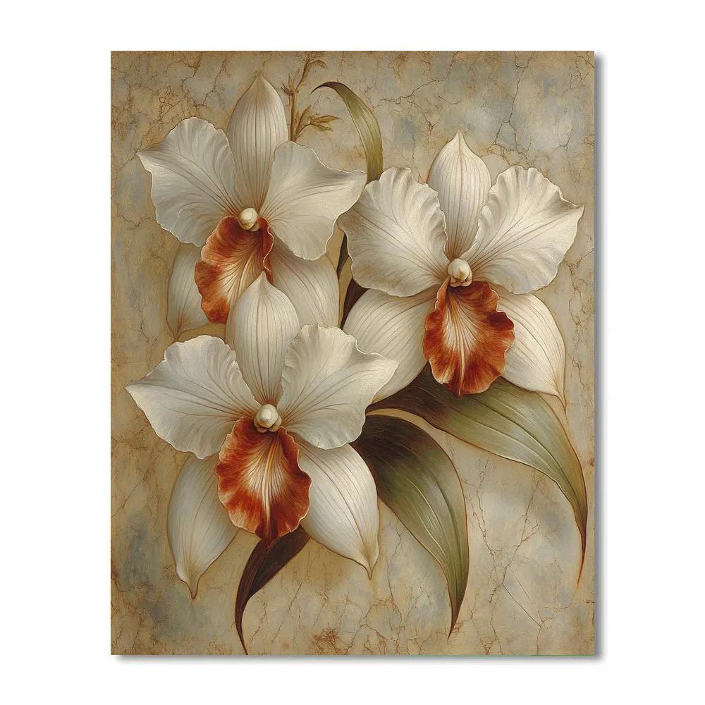 Michelangelo Inspired Marble Orchids paint by color