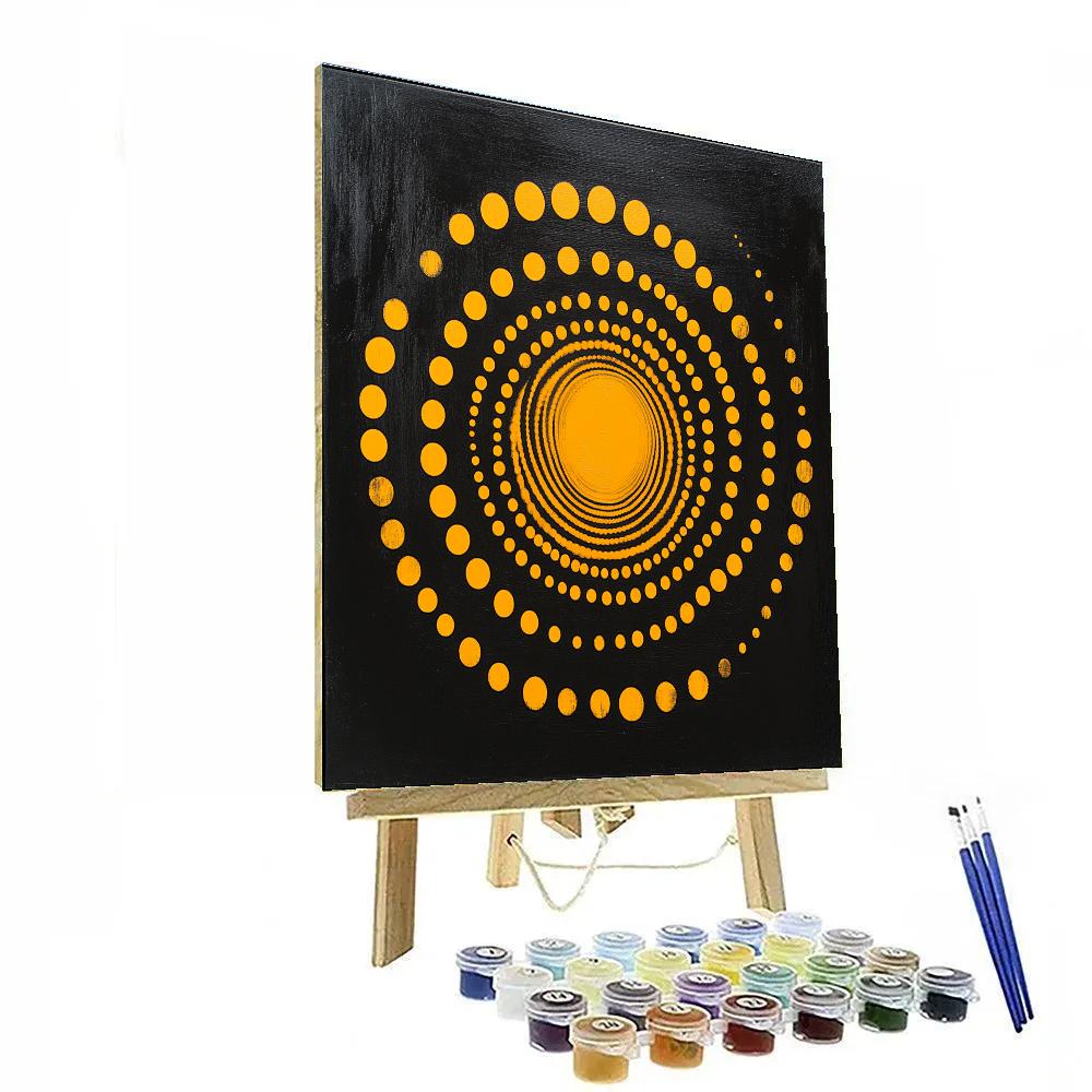 Yayoi Kusama Inspired Cosmic Clockwork Painting by numbers kit