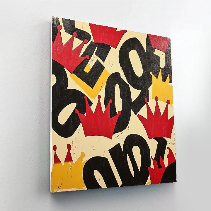 Jean-Michel Basquiat Inspired Neon Rhythm Allegory Painting by numbers kit