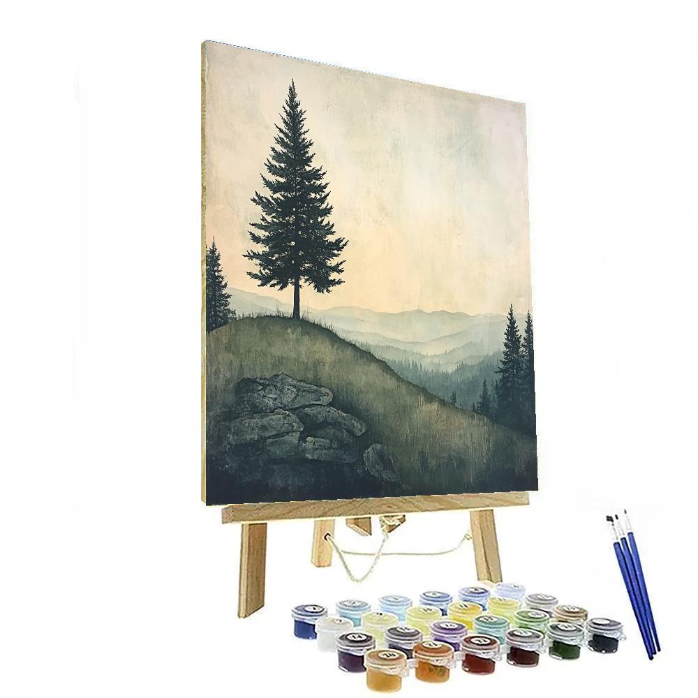 Zhao Mengfu Inspired Ancient Pine Reverie Numbered painting kits