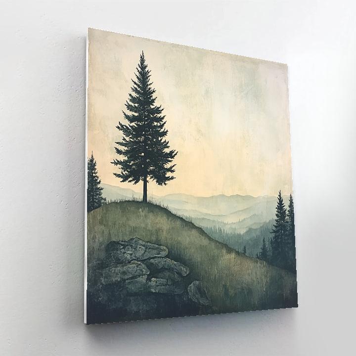 Zhao Mengfu Inspired Ancient Pine Reverie Numbered painting kits