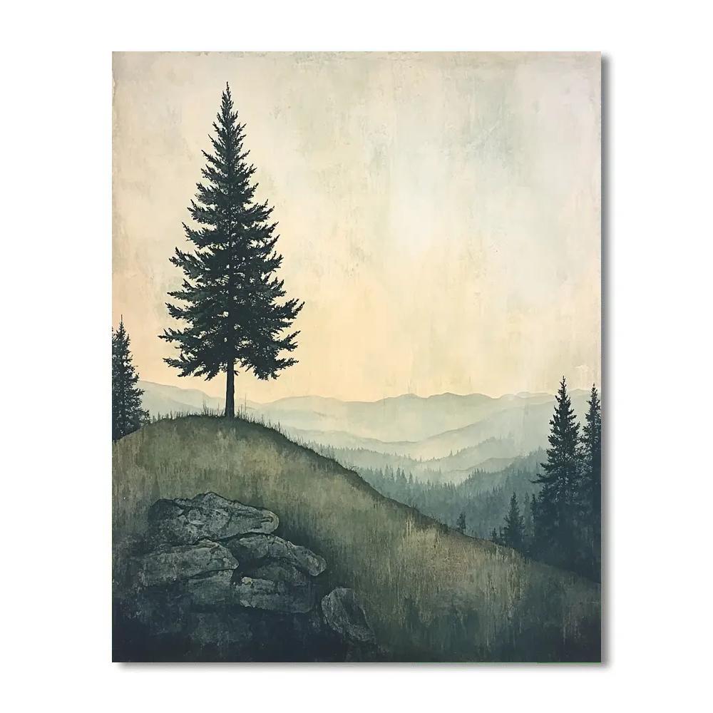 Zhao Mengfu Inspired Ancient Pine Reverie Numbered painting kits