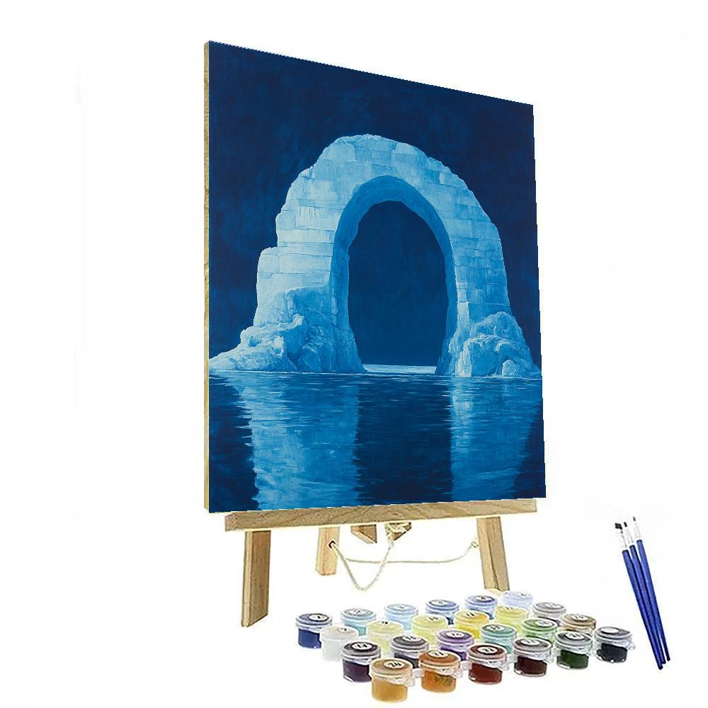 Michelangelo Inspired Glacier Portal Number painting