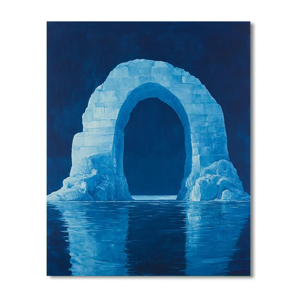 Michelangelo Inspired Glacier Portal Number painting