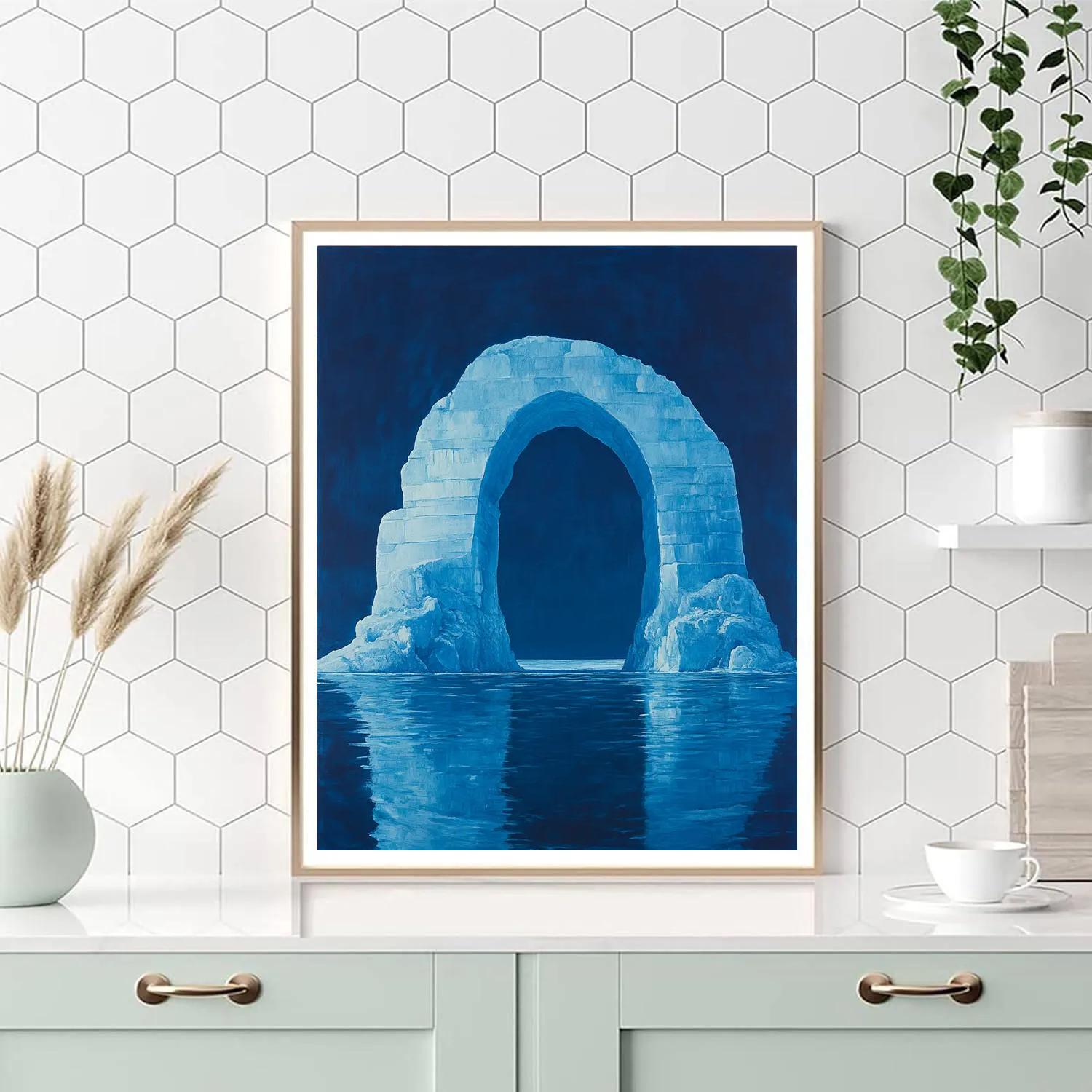 Michelangelo Inspired Glacier Portal Number painting