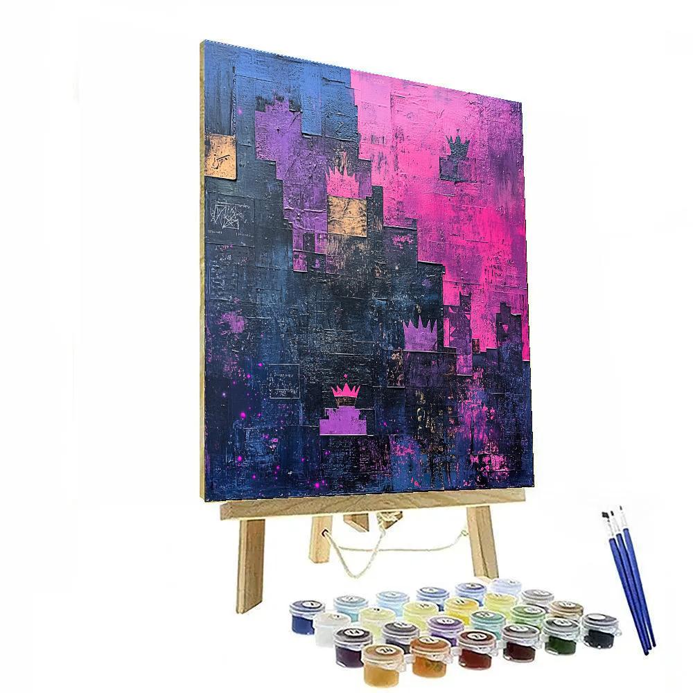 Jean-Michel Basquiat Inspired Cosmic Graffiti Archive DIY paint by numbers