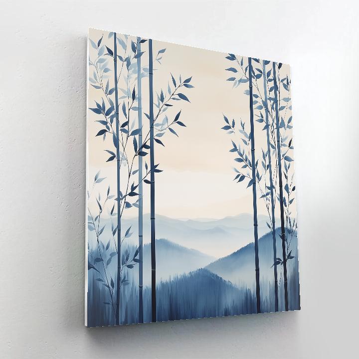 Zhao Mengfu Inspired Twilight Bamboo Harmony Number painting