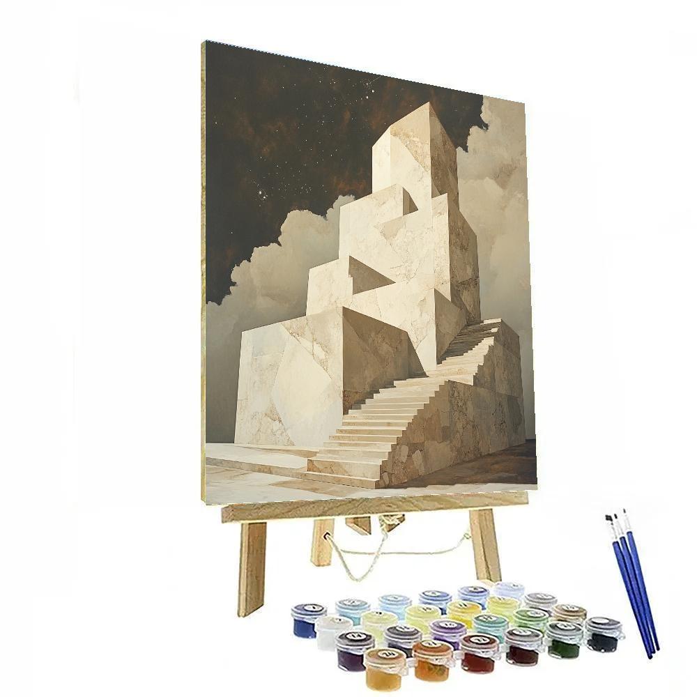 Michelangelo Inspired Astral Monoliths paint by numbers